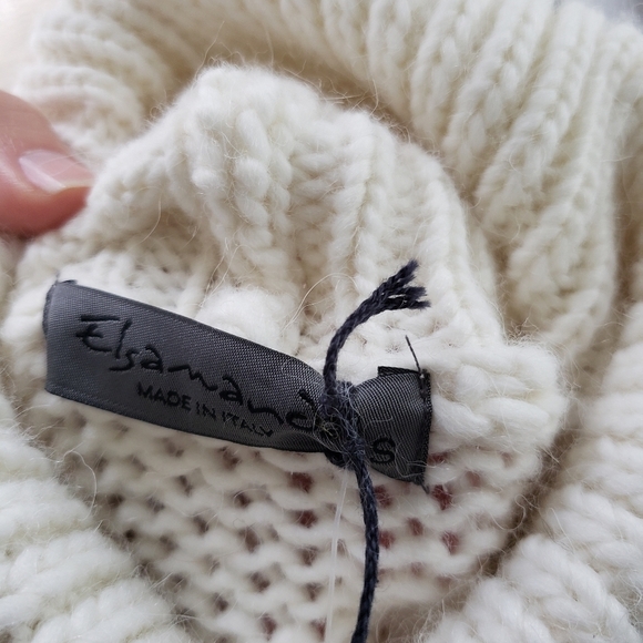 Elsamanda chunky wool alpaca blend turtleneck sweater, southwestern print, Sz S. - Picture 9 of 9